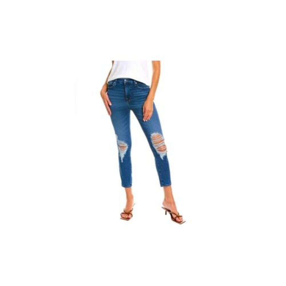 GOOD AMERICAN Good Waist Crop Blue Skinny Leg Jean Blue855 Size 2/26